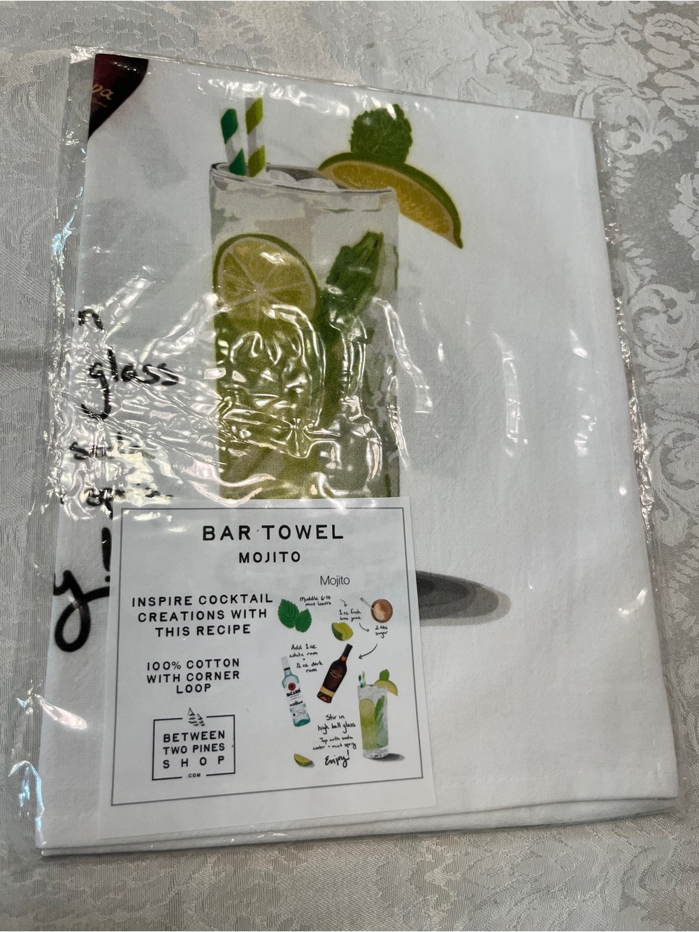 Mojito Bar Towel with Recipe